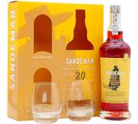 Sandeman 20 Year Old Tawny Port 2 Glass Gift Set 75cl