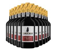 Sandeman Fine Ruby Port 12 x 75cl | Premium Portuguese Ruby Port | Ripe Plum & Strawberry Notes | Full-Bodied, Smooth & Juicy | 19.5% ABV | Classic Sandeman Port