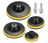 Sander Backing Pads, 4 Pcs Car Polishing Buffer Pads, Car Orbital Sander Polisher Buffer Backing Plate, 3" 4" 5" 6" Car Polisher Drill Attachment for Grinder Buffing Tool, with M10/M14 Drill Adapter