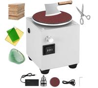 Sander Belt Grinder with 20 Sanding Discs, 100mm Bench Grinder Sander | Mini Bench Disc Sander For Wood Metal Stone Polishing Deburring, With Forward/Reverse & Stepless Speed, 120-2000m Grit