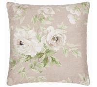 Sanderson Adele Chenille Feather Filled Cushion - Floral Heritage Decorative Accent Pillow with Piped Trim (Rose - 50x50cm)