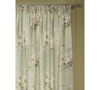 Sanderson Adele Chenille Pencil Pleat Curtains Green Mix