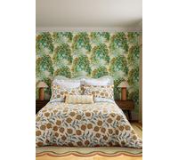 'Anaar' Cotton Duvet Cover Set Sanderson Light Beige Double