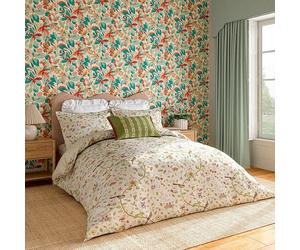 Sanderson April's Garden Duvet Cover Super King Size Olive & Mulberry