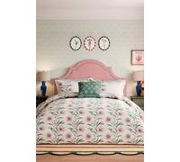 'Catherinae' Cotton Percale Duvet Cover Set Sanderson Cream Single