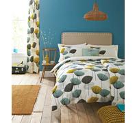 Sanderson 'Dandelion Clocks' Cotton Duvet Cover Set in Aqua | Size: King Sanderson Aqua King