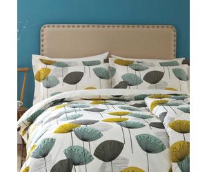 Sanderson Dandelion Clocks Kingsize Duvet Cover Set, Chaffinch