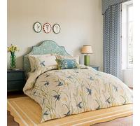 Sanderson for National Trust Kingfisher & Iris Duvet Cover Set Single Azure & Linen