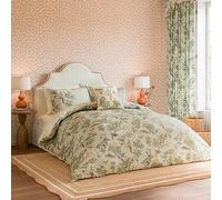 'Lophura' Cotton Percale Duvet Cover Set Sanderson Light Grey King