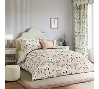 'Poets Rose' Cotton Duvet Cover Set Sanderson Pink Super King