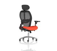 Sanderson II Mesh Back Chair Bespoke Colour Seat Tabasco Orange