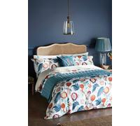 Sanderson Jackfruit Duvet Cover Set King Size Indigo & Papaya