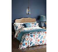 Sanderson Jackfruit Duvet Cover Set Double Indigo & Papaya
