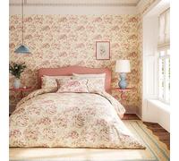 Sanderson Options Aesops Fables Duvet Cover Set Super King Size French Rose