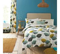 Sanderson 'Dandelion Clocks' Cotton Duvet Cover Set in Aqua | Size: King Sanderson Aqua King