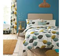 'Dandelion Clocks' Cotton Duvet Cover Set Sanderson Aqua Super King