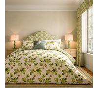 'Fig Harvest' Cotton Duvet Cover Set Sanderson Green Double