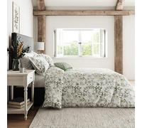 Sanderson Options Wild Angelica Cover Set King Size Silver & Spring Leaf