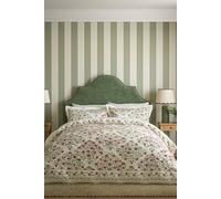 Sanderson 'Ottoman' Cotton Duvet Cover Set in Cream | Size: Super King Sanderson Cream Super King