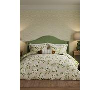 Sanderson 'poets Rose' Cotton Duvet Cover Set In Natural Natural Single