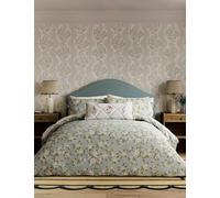 Sanderson Pure Cotton Damson Blossom Bedding Set Light Blue