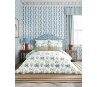 Sanderson Pure Cotton Sateen Enys Garden Bedding Set Indigo