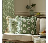 Sanderson Sessile Leaf Square Ruffle Cushion Cover