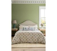 Sanderson 'Spring Meadow' Cotton Duvet Cover Set in Cream | Size: King Sanderson Cream King