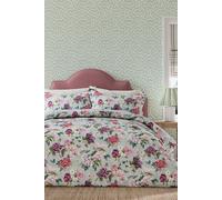 Sanderson for National Trust Summer Peony Duvet Cover Set King Size Vinyard Rose