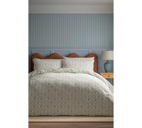 Sanderson 'Summer Scallop' Cotton Duvet Cover Set in Indigo | Size: Double