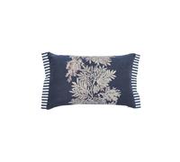 Sanderson Tapestry Tree & Striped Square Cushion Blue Mix
