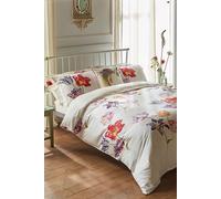 Sanderson Tulipomania Duvet Cover Set Super King Size Rose Red & Amethyst