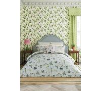 Sanderson Woodland Chorus Duvet Cover Set Super King Size Blue Grey