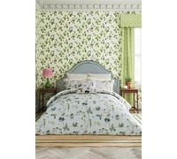 Sanderson 'Woodland Chorus' Cotton Sateen Duvet Cover Set in Light Blue | Size: King Sanderson Light Blue King