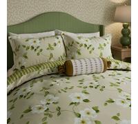 Sanderson x National Trust Poets Rose Double Duvet Cover SET, Linen