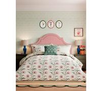 Sanderson X National Trust Pure Cotton Catherinae Bedding Set - DBL - Purple, Purple