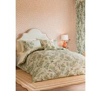 Sanderson X National Trust Pure Cotton Lophura Bedding Set - 6FT - Grey Mix, Grey Mix