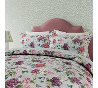 Sanderson x National Trust Summer Peony Double Duvet Cover SET, Vineyard Rose