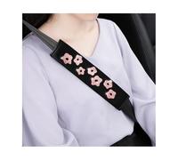 Sandfren 2PCS Bling Car Seat Belt Covers, Vehicle Safety Belt Shoulder Neck Pad, Automotive Interior Seatbelt Cushion Protector Decoration Accessories for Women, Universal Fit (Pink)