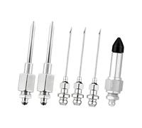 Sandfren 6PCS Car Grease Gun Accessory Kit, Including 3 Grease Nozzles 1 Needle Dispenser Rubber Joint Fitting, Automotive Tip Fitting Tool, Compatible with Narrow Tight Space