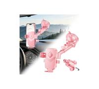 Sandfren Car Phone Holder, 360° Adjustable Strongest Suction Vehicle Windshield Dashboard Air Vent Cell Phone Mounts, Hands Free Automotive Interior Smartphone Stand, Universal Fit (Pink)