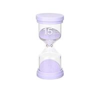 Sandglass Timer 15 Minutes Purple Hourglass sandy clock for kids children Time Management Assistant for kitchen classroom game Living Room Office Home Decoration
