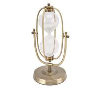 Sandglass Timer Ornament, Decorative Metal Glass Vintage Sand Clock Beautiful for Office (Large 60mins Rotating)