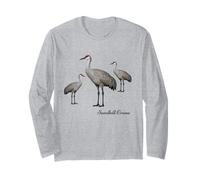Sandhill Crane Bird Ornithology Beautiful Birds Long Sleeve T-Shirt