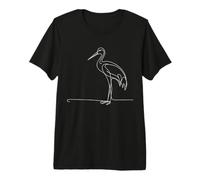 Sandhill Crane Line Art Birdwatcher Premium T-Shirt