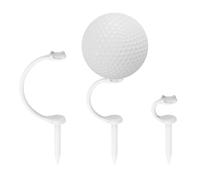SANDIAN, 50 Count, Sturdy Polycarbonate 4 Prong Cup Golf Tees, Flexible Unbreakable Curve Shaped Design for Less Frictiobn Hit Longer Enhance Accuracy, Less Resistance on Impact