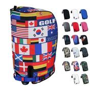 SANDIAN Golf Bag Rain Hood Cover, Waterproof 1260D Oxford Polyester, 12x20 Inches, Padded Protection, PU Coated, Two Sided Zipper, Adjustable Buckle Lock Fasteners, Snap Button Locking