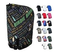 SANDIAN Golf Bag Rain Hood Cover, Waterproof 1260D Oxford Polyester, 12x20 Inches, Padded Protection, PU Coated, Two Sided Zipper, Adjustable Buckle Lock Fasteners, Snap Button Locking