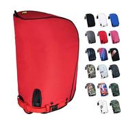 SANDIAN, Red Color, Golf Bag Rain Hood Cover for Standard Size, Waterproof 1260D Oxford Polyester, 12x20 Inches, Padded Protection, PU Coated, Two Sided Zipper, Adjustable Buckle Lock Fasteners