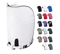 SANDIAN, White Color, Golf Bag Rain Hood Cover, Waterproof 1260D Oxford Polyester, 12x20 Inches, Padded Protection, PU Coated, Two Sided Zipper, Adjustable Buckle Lock Fasteners, Snap Button Locking